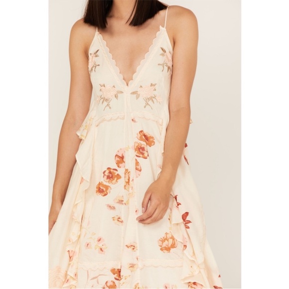 NEW Revolve Free People Audrey Dress Copper Rose Combo Small - Picture 8 of 17